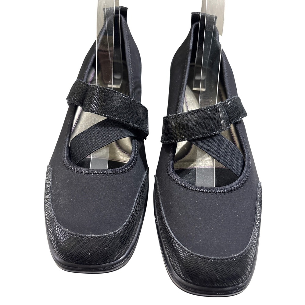 Aravon by New Balance Womens Black Mary‎ Jane Wedge Shoes BK Size 11 B